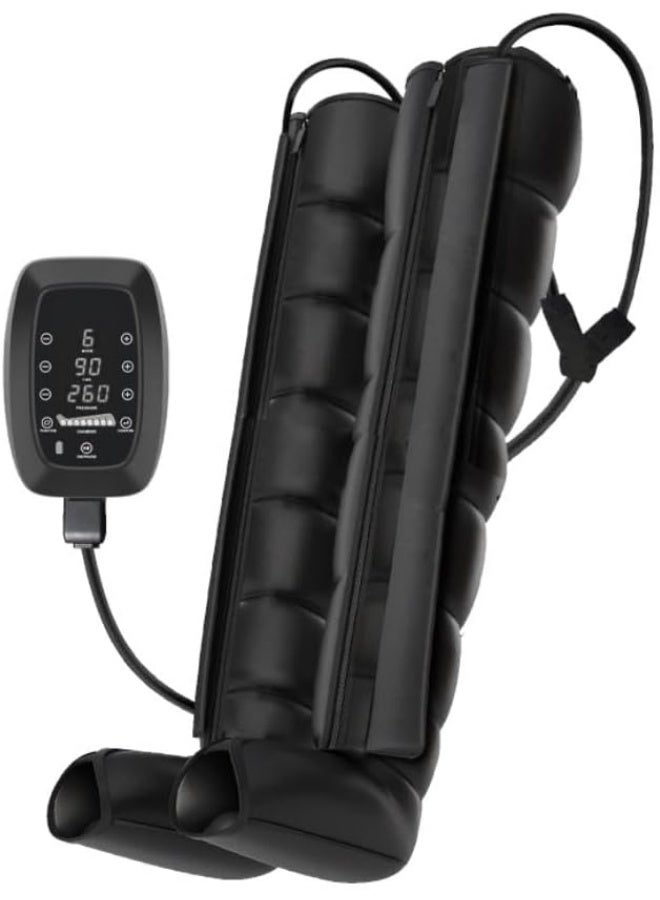 جهاز تدليك احترافي للساقين يعمل بضغط الهواء، 8 حجرات، شاشة لمس LCD، 6 أوضاع تدليك، لتحسين الدورة الدموية والتعافي السريع مع حقيبة حمل (XL) - Image 3